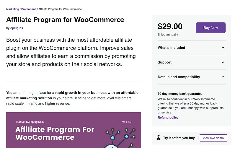 affiliate-program for woocommerce