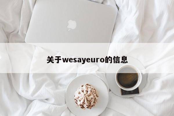 关于wesayeuro的信息