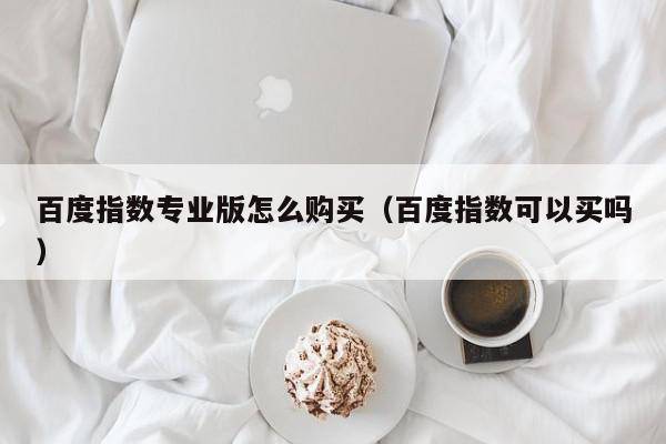 百度指数专业版怎么购买（百度指数可以买吗）