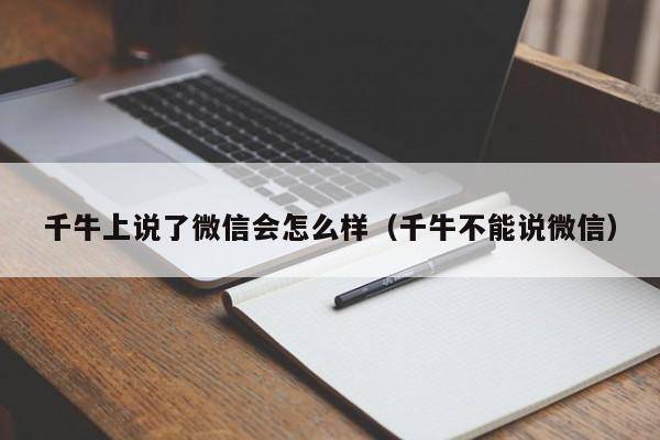 千牛上说了微信会怎么样（千牛不能说微信）