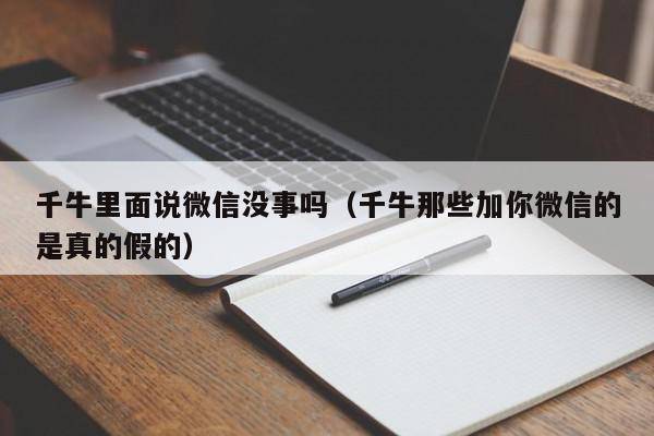 千牛里面说微信没事吗（千牛那些加你微信的是真的假的）