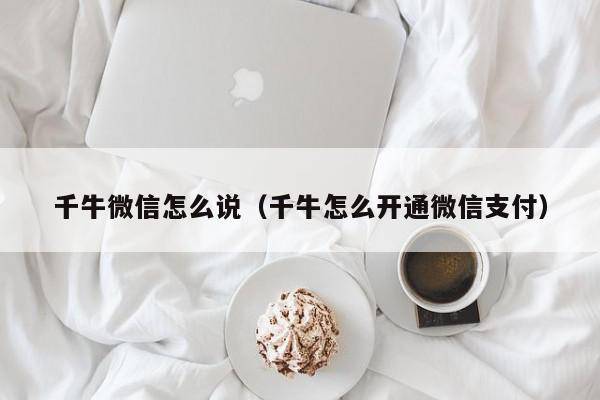 千牛微信怎么说（千牛怎么开通微信支付）